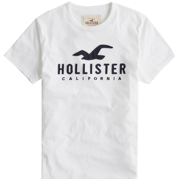 Хлопковая футболка белого цвета Hollister 9661